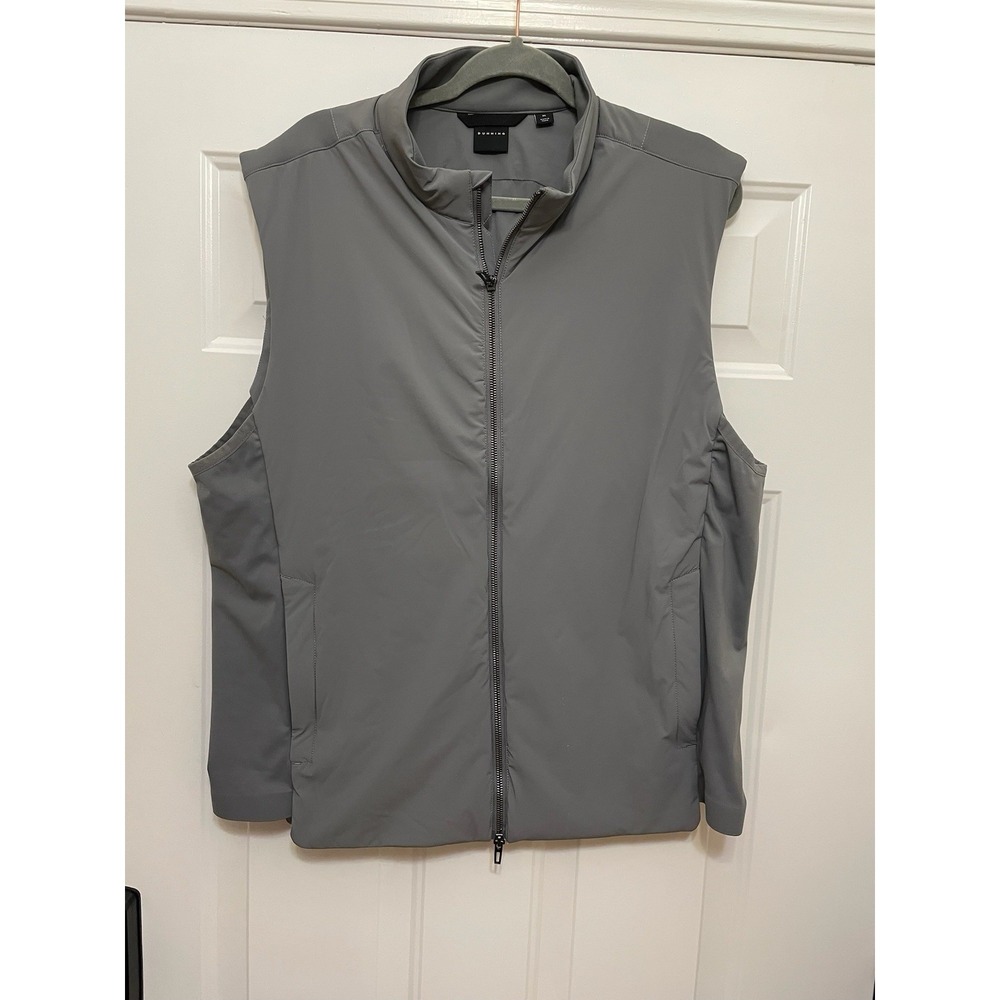 MEN'S DUNNING GOLF FULL ZIP VEST SIZE XL GRAY  ATHLETIC WEAR OUTDOORS SPORTS